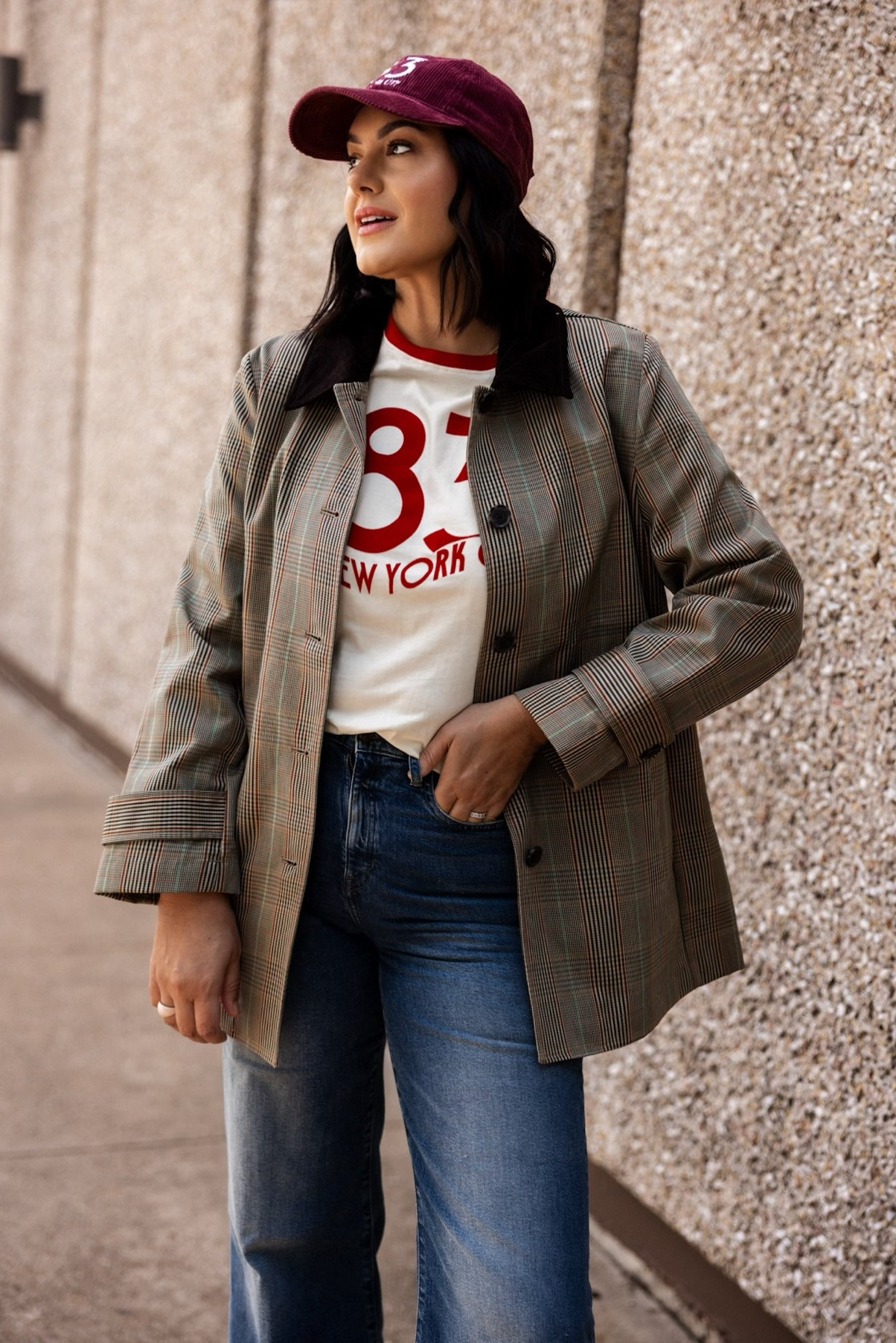 I am loving this barn jacket trend! This one from J.Crew is a perfectly polished, Americana, get me to Vermont with a maple latte kind of jacket. I'm in the m medium and it runs loose / generous. 

I'm in the 29 of the jeans and heads up it's a different fit from last year's trouser! They are more fitted at the waist / hips. 

The tee fits TTS. I'm in the medium. 


#InJCrew @Jcrew #ad 

 #LTKOver40 #LTKMidsize