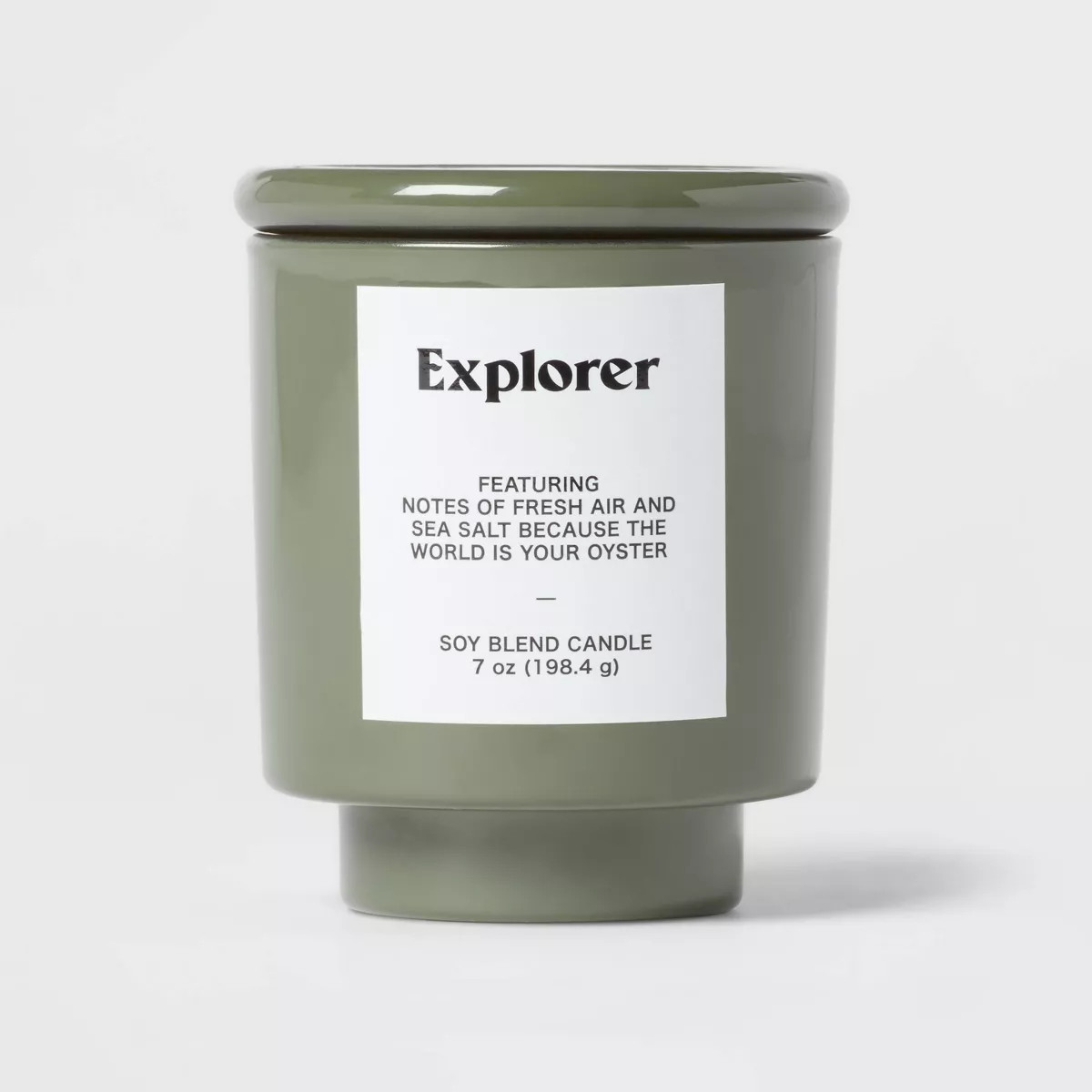 Forest Exterior Painted Glass w/ Glass Lid Fresh Air and Sea Salt "Explorer" 7oz - Room Essential... | Target