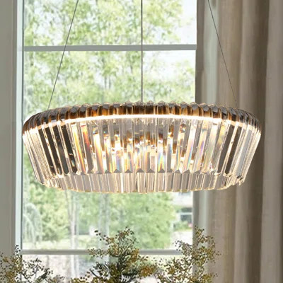 1-light Led Drum Crystal Chandelier | Wayfair North America