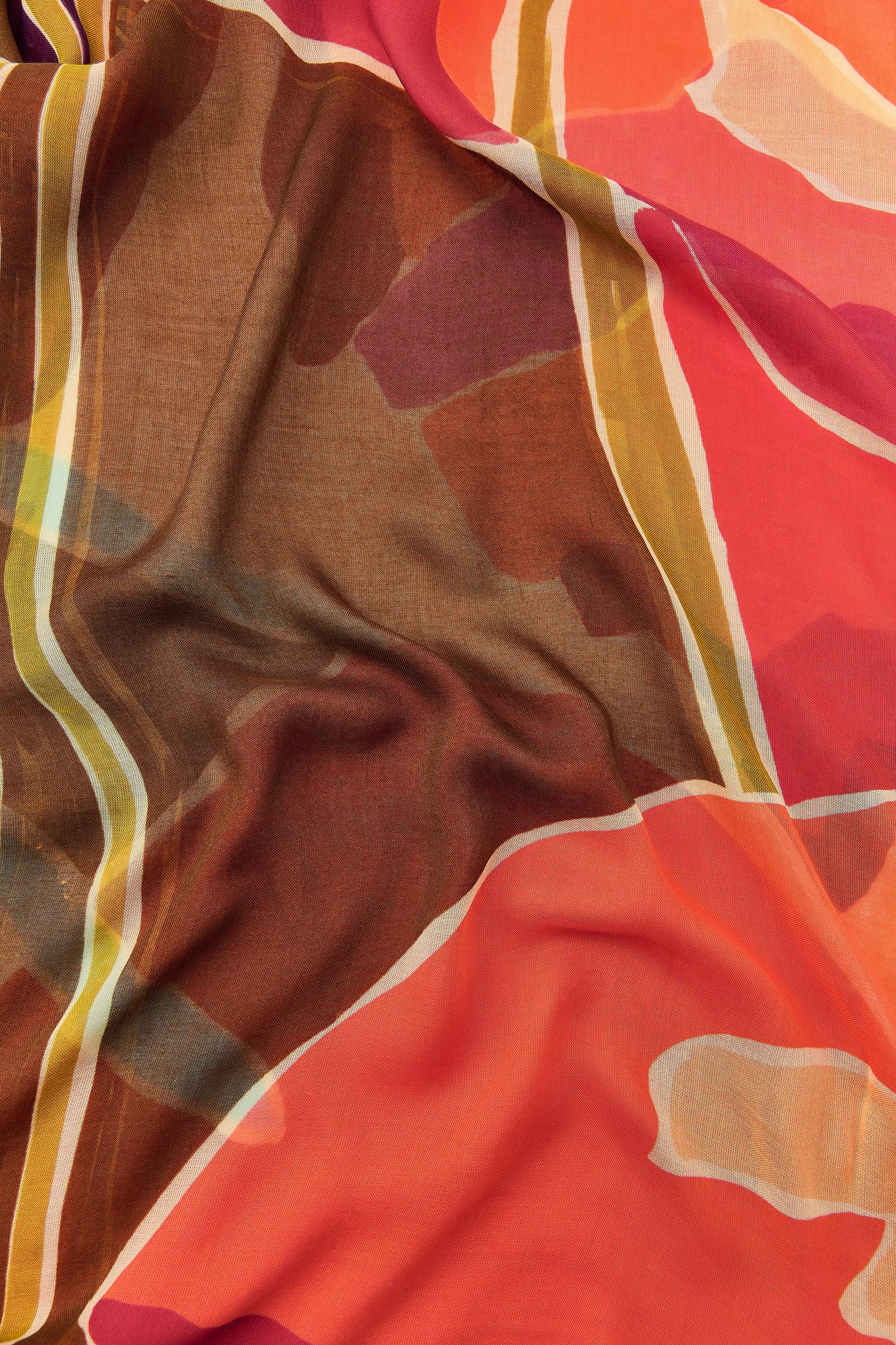 MODAL SILK PRINT SCARF | Zara US