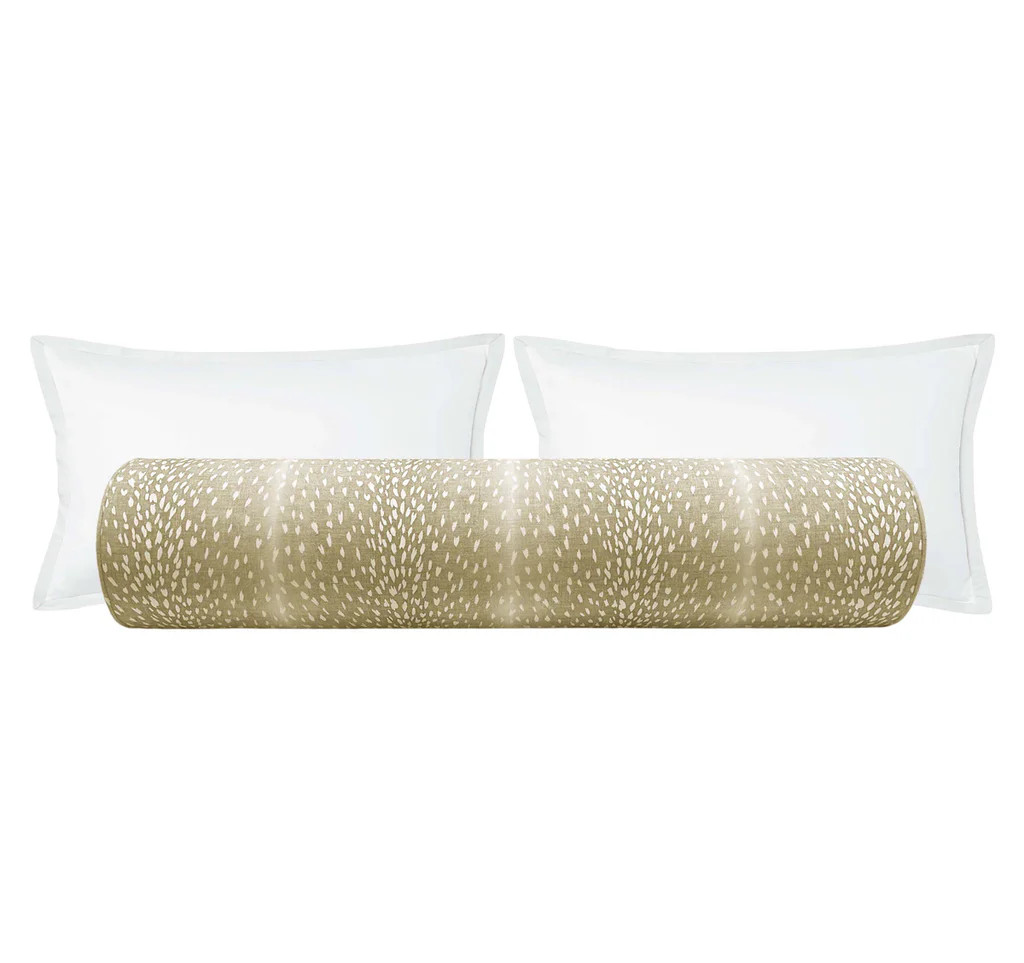 THE BOLSTER :: ANTELOPE LINEN PRINT // NATURAL | LITTLE DESIGN COMPANY