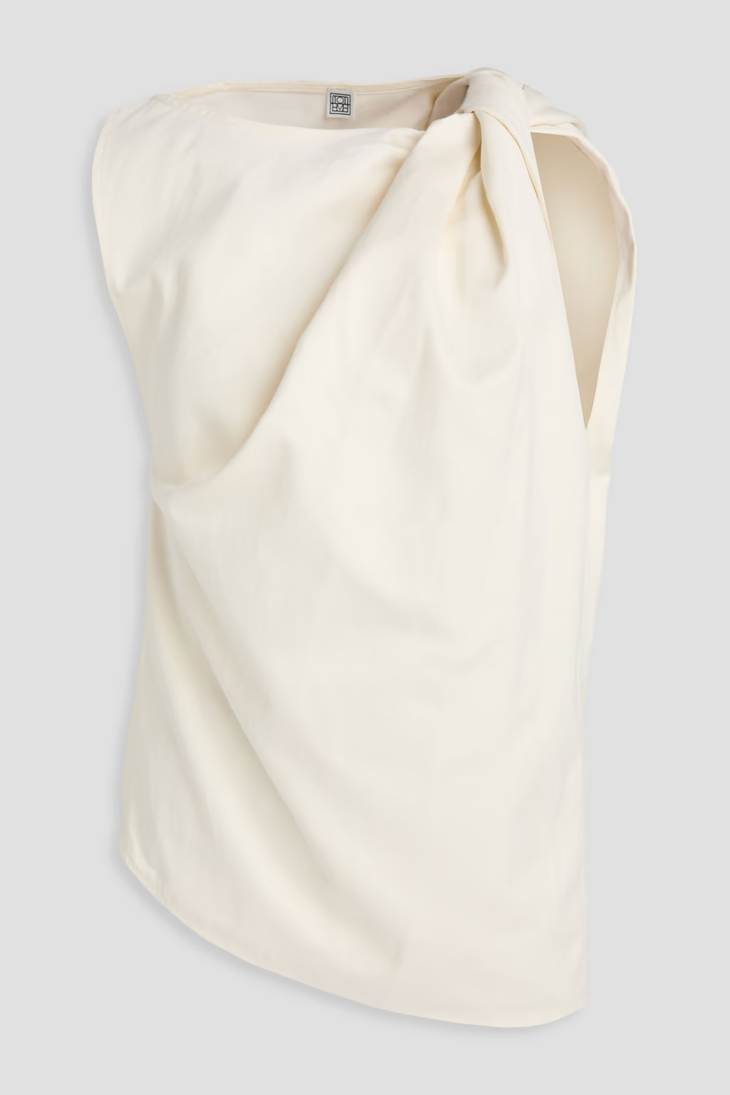 Twisted cotton-twill top | The Outnet (US and CA)