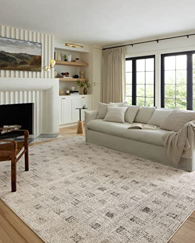 Loloi II Kamala Collection KAM-01 Grey/Graphite 5'-3" x 7'-9" Area Rug | Amazon (US)