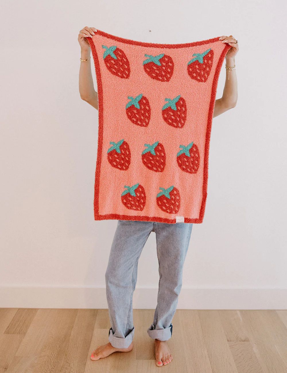 TSC x Madi Nelson: Strawberries Buttery Blanket | The Styled Collection