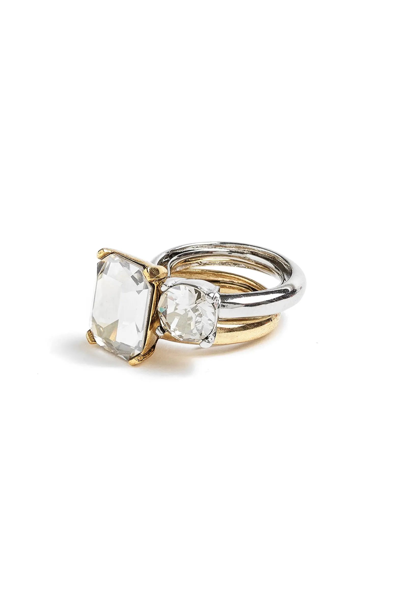 Swarovski Crystal Interlocking Ring Set | Nordstrom