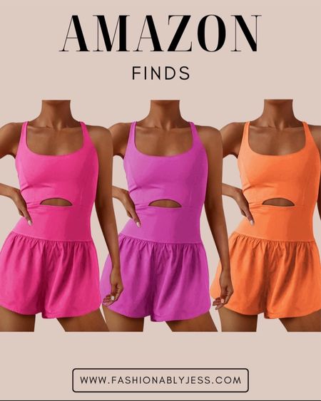 Obsessed with these cute active rompers from Amazon 

#LTKStyleTip #LTKActive #LTKOver40