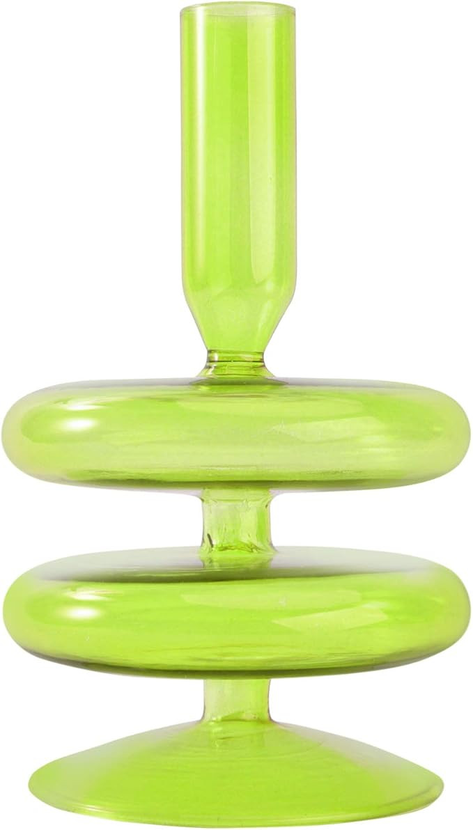 KESYOO Glass Taper Candle Holder Candlestick Holders Pillar Candle Stand Home Decor for Wedding V... | Amazon (US)