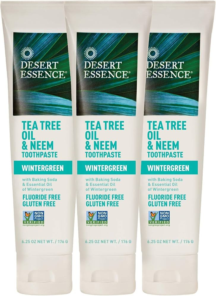 Desert Essence Tea Tree Oil & Neem Toothpaste - 6.25 Ounce - Pack of 3 - Refreshing Rich Taste - ... | Amazon (US)