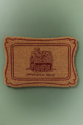 Molly Hatch Gingerbread House Coir Printed Doormat | Anthropologie (US)