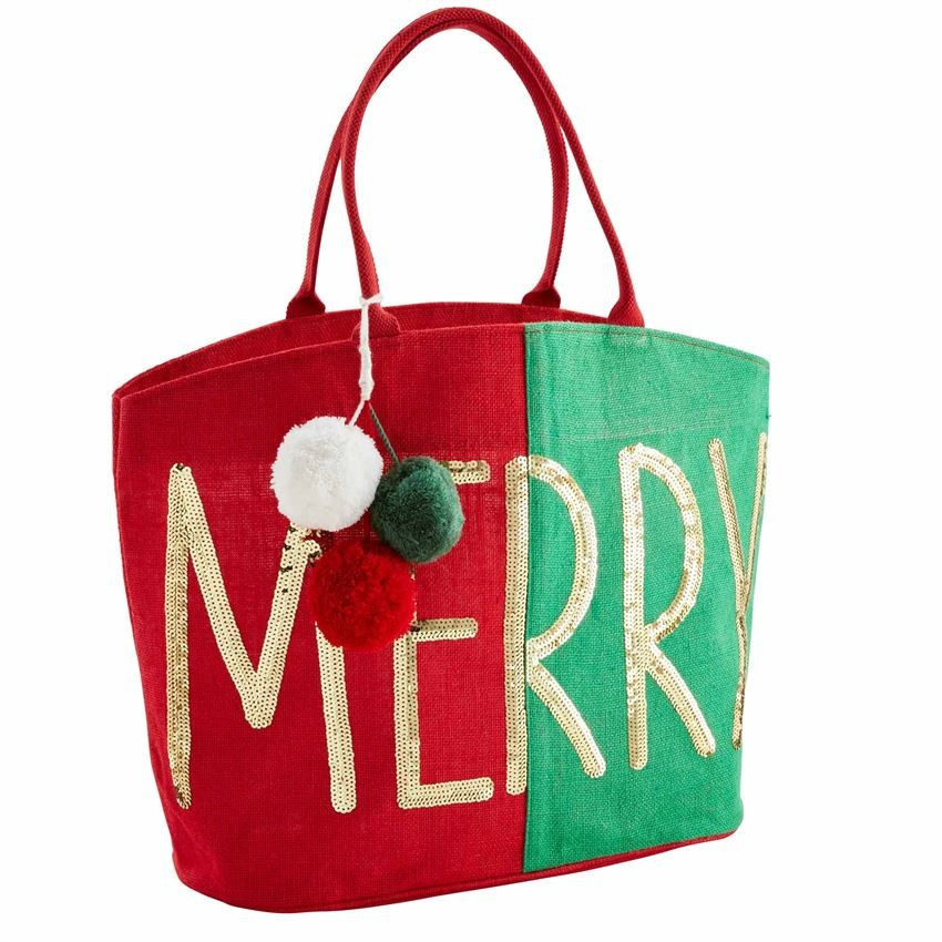 Merry Christmas Tote Bag | Mud Pie (US)