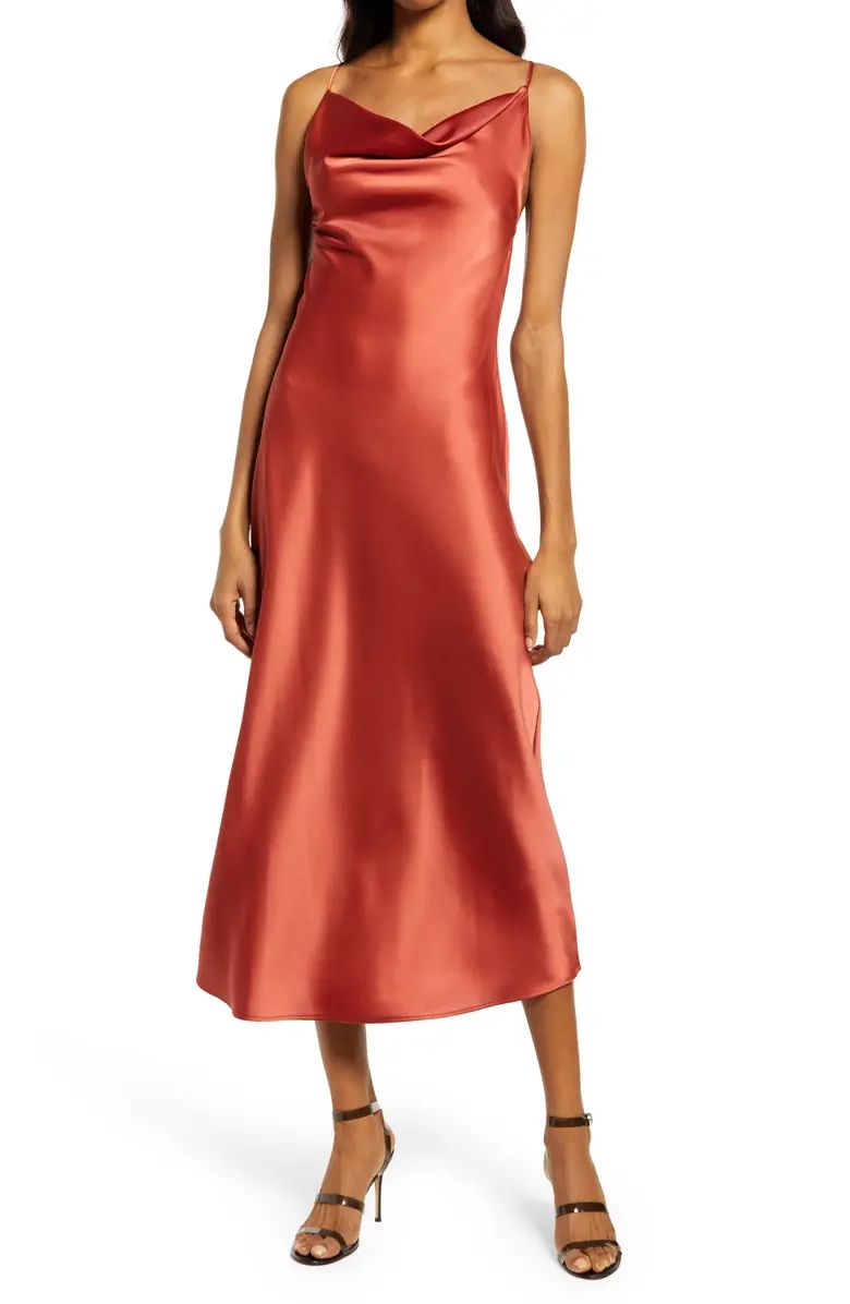 Nanette Cowl Neck Midi Slipdress | Nordstrom