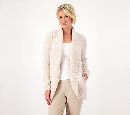 Barefoot Dreams CozyChic Chenille Shawl Cardi - QVC.com | QVC