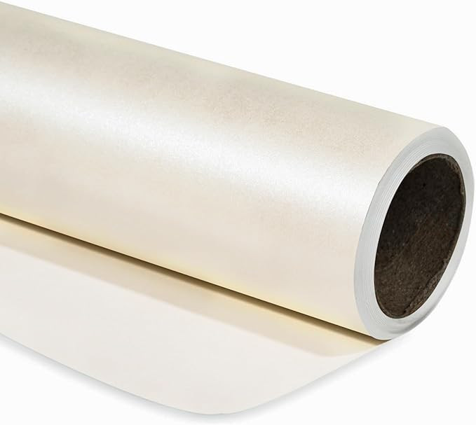 RUSPEPA Off White Matte Wrapping Paper - Solid Color Pearly - Lustre Paper, Off White Perfect for... | Amazon (US)