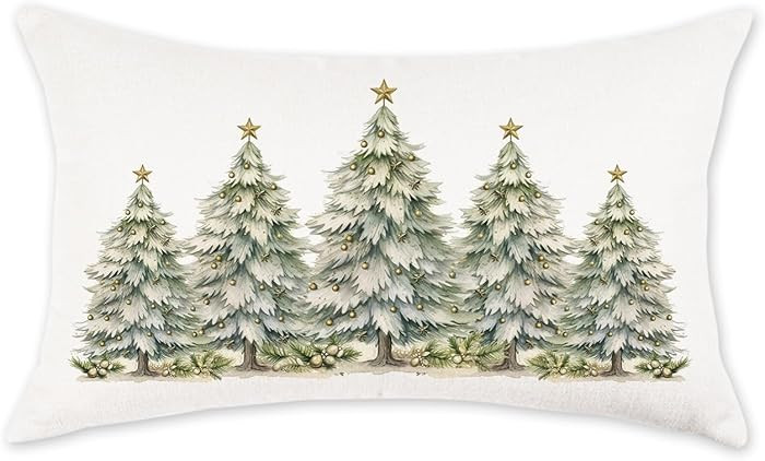 Amazon.com: ONWAY Christmas Pillow Covers 12x20 Inch Christmas Trees Decorations Xmax Winter Deco... | Amazon (US)