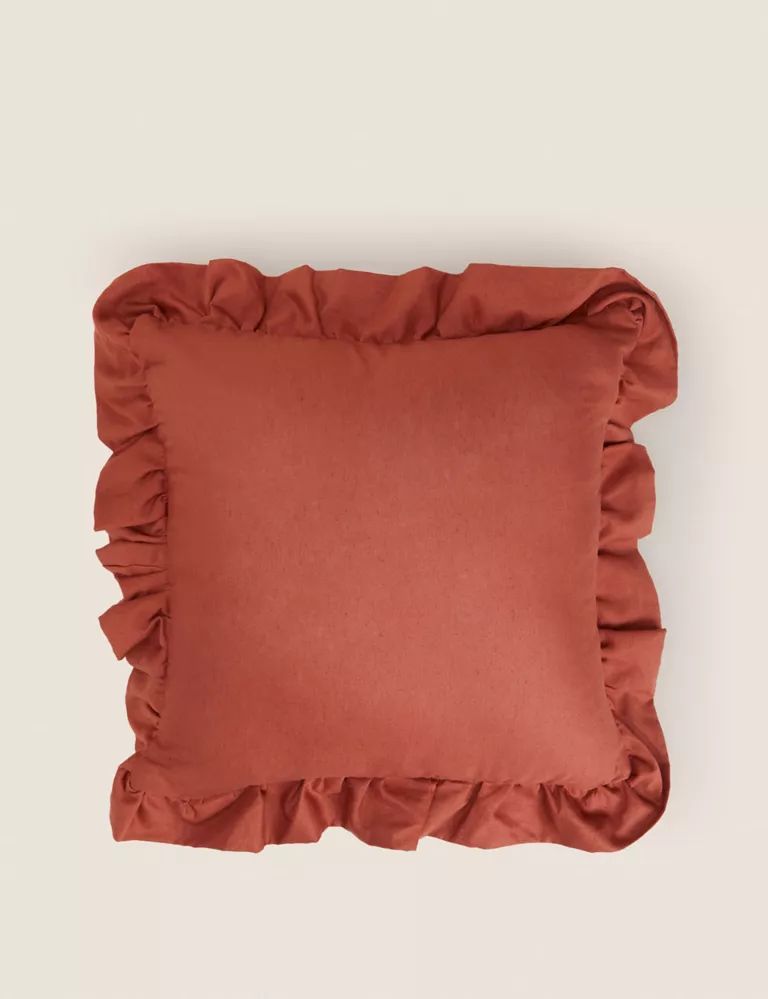 Cotton with Linen Frilled Cushion | Marks & Spencer (UK)