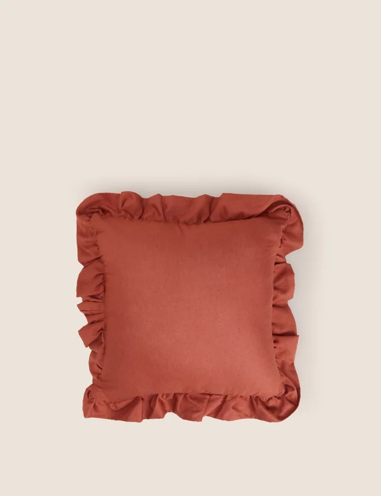 Cotton with Linen Frilled Cushion | Marks & Spencer (UK)