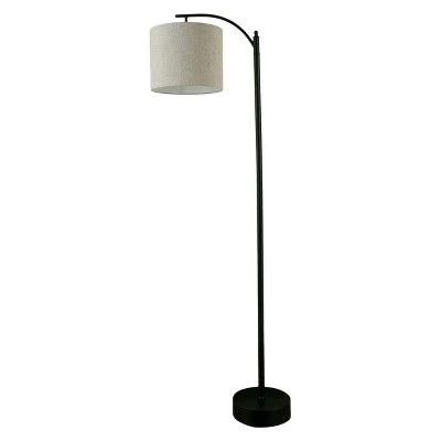 Downbridge Floor Lamp with Shade Black/Tan  - Threshold™ | Target