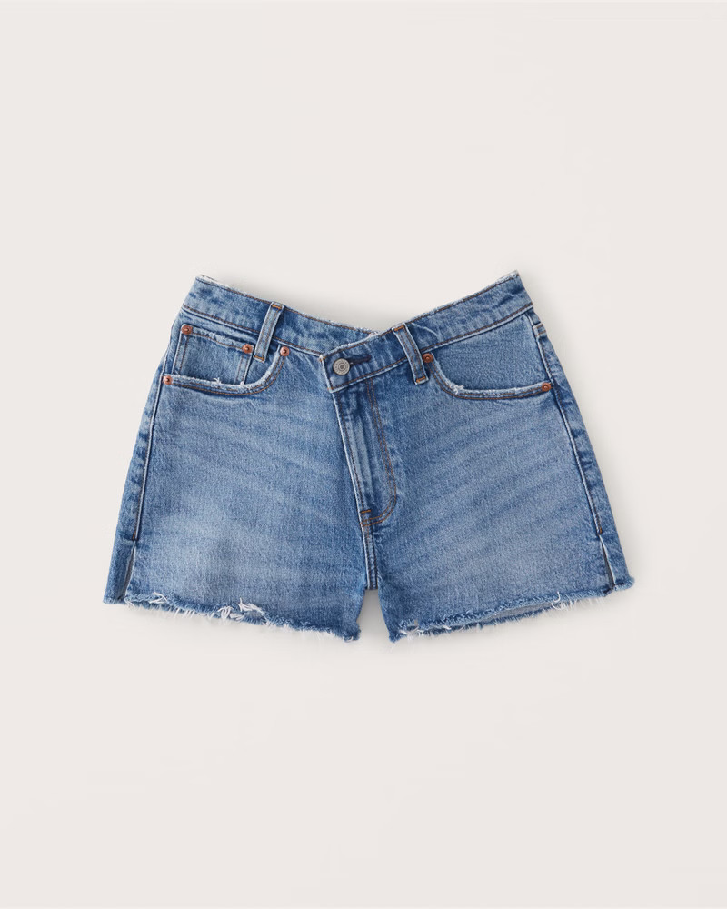 Curve Love High Rise Mom Shorts | Abercrombie & Fitch (US)