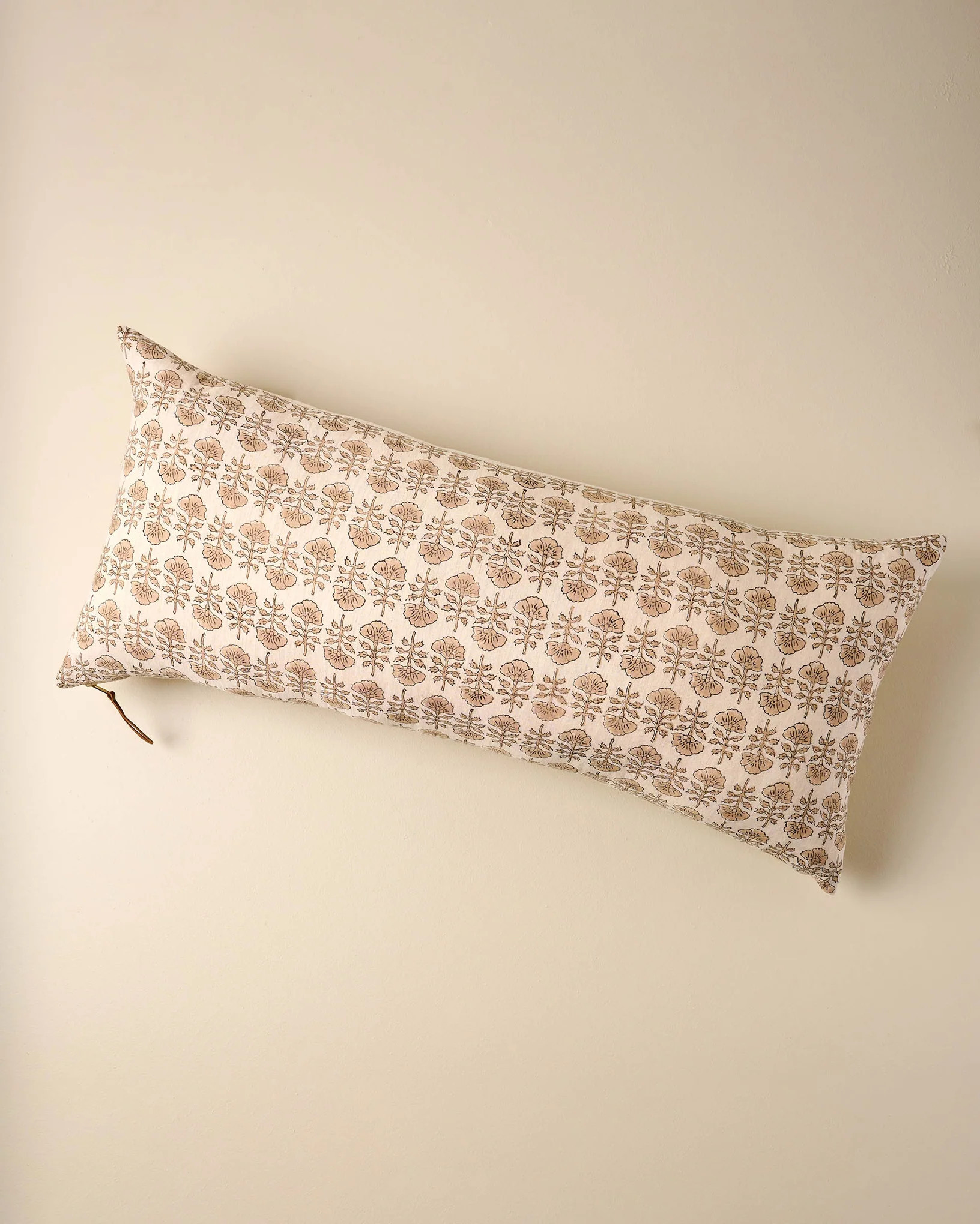 Flora Natural Large Lumbar Pillow | Magnolia