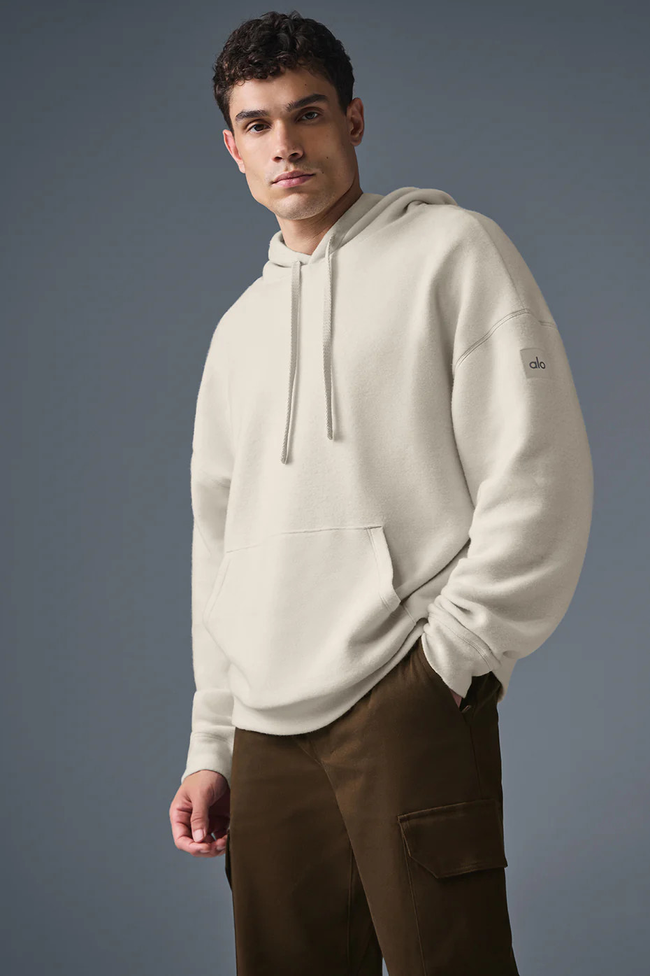 Alo YogaÂ® | Triumph Restore Hoodie in Bone Beige, Size: 2XL | Alo Yoga (US)