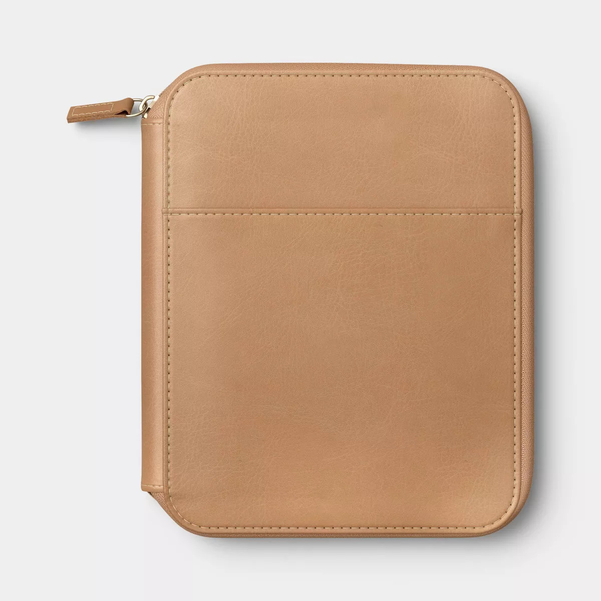 Faux-leather Zip-Folio 7.87"x9.25" Brown - Threshold™ | Target