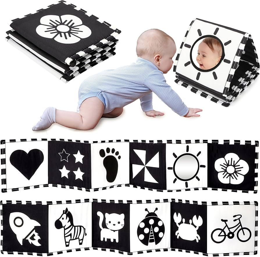 URMYWO Black and White Baby Toys 0-3 Months, High Contrast Newborn Toys 0-3 Months Brain Developm... | Amazon (US)