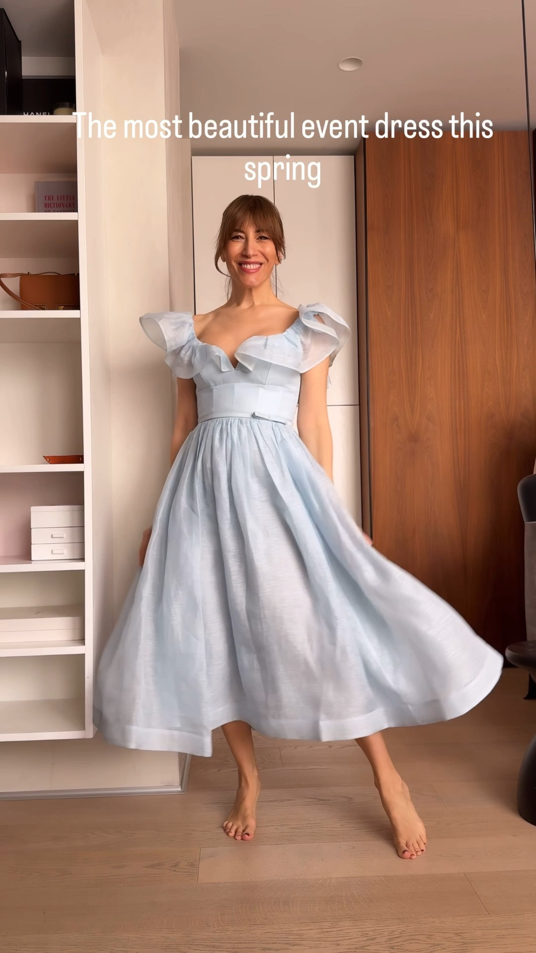 The kind of dress that does all the talking. Soft blue, romantic volume and the prettiest movement while walking (and dancing). I’m wearing a size 1/M and it’s pretty tight around the waist and chest. The shoes fit true to size and they are the most comfortable heels.

#LTKOver40 #LTKWedding #LTKSaleAlert