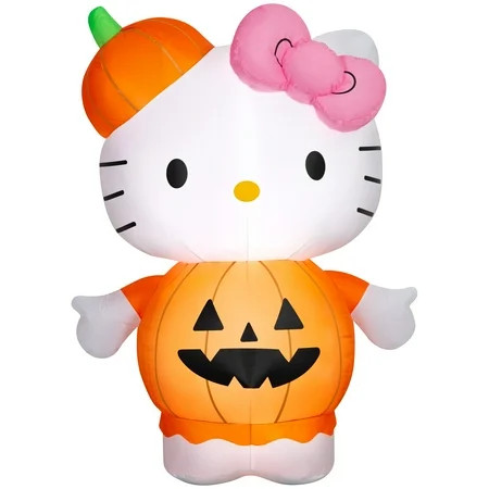 Halloween Airblown Yard Inflatables Hello Kitty in Pumpkin 41.73 in x 28.74 in x 53.93 in 3.28 lb | Walmart (US)