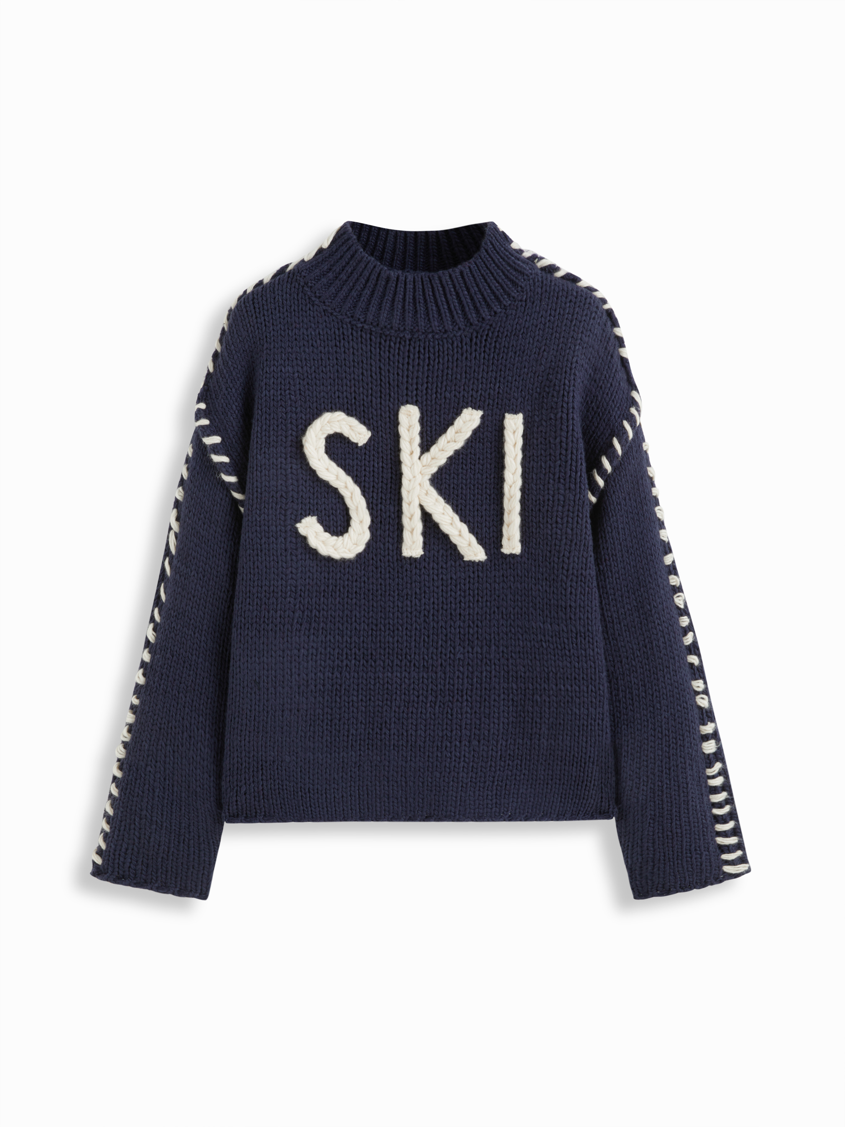 Fall Sweater Fall Sweater Knit Knit Fabric SKI Knit Round Neckline Long Sleeve Contrasting Bindin... | Cider