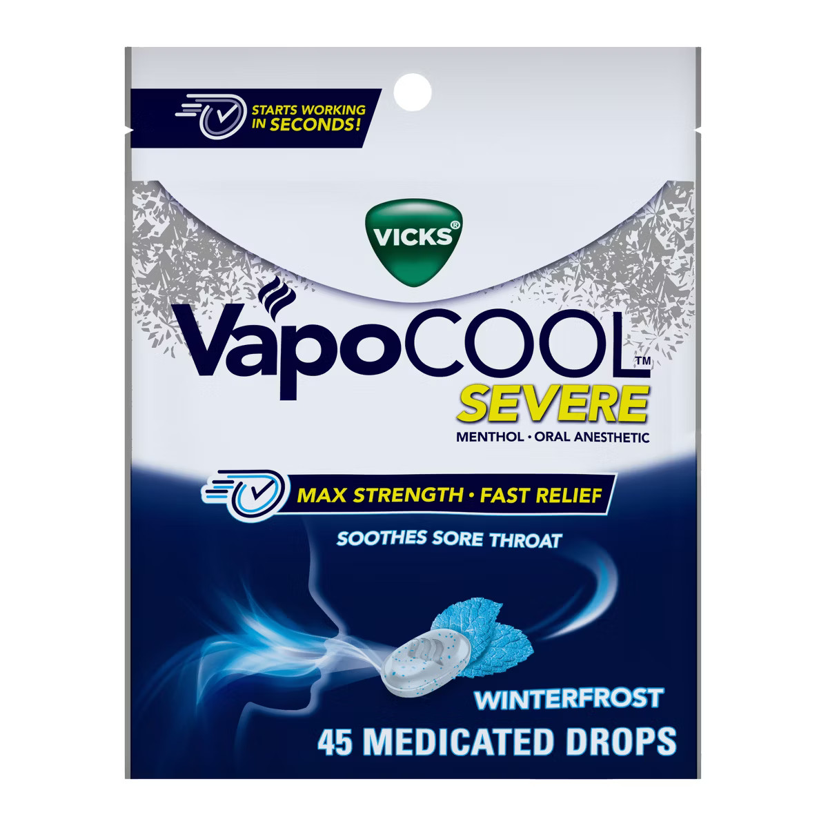 Vicks VapoCOOL Severe Medicated Cough Drops - Menthol - 45ct | Target