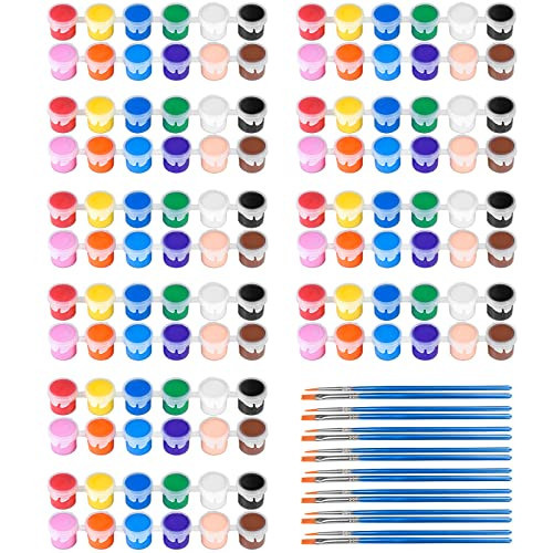 10 Pack Mini Acrylic Paint Set,12 Colors Acrylic Paints Strips for Kids&Adults Craft Paint,140 PCS Kids Painting Kit Container Strips Storage, Perfect for Home Birthday Classroom Party Favors…… | Amazon (US)