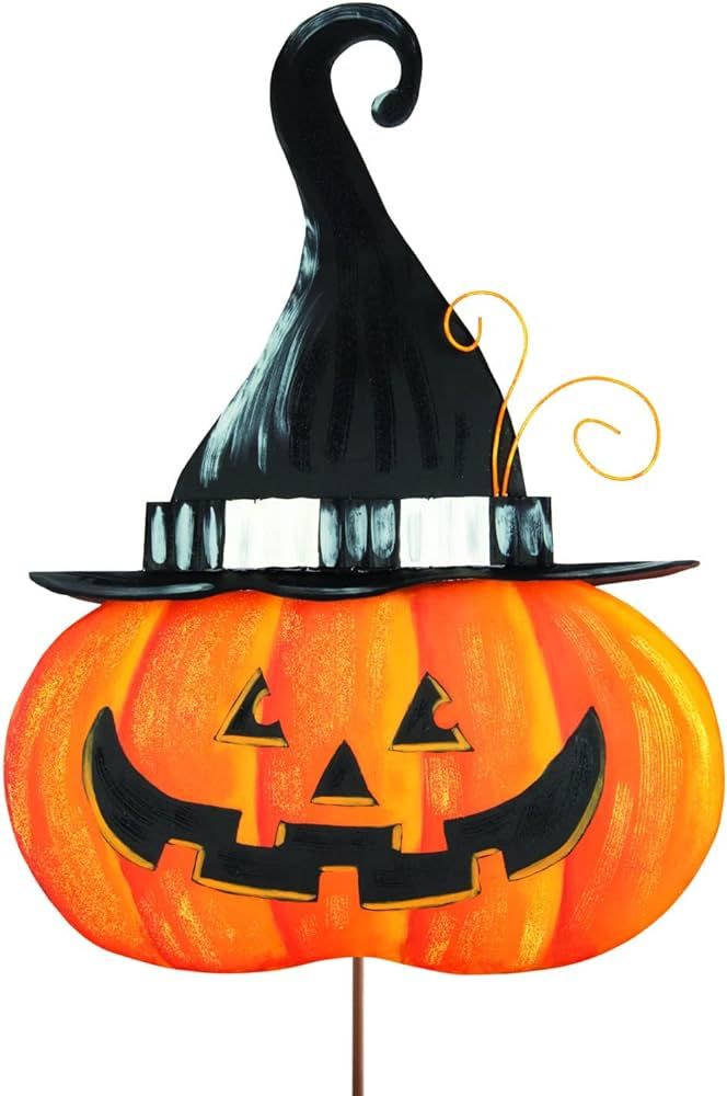 The Round Top Collection - Jack O Lantern with Witch Hat - Metal | Amazon (US)
