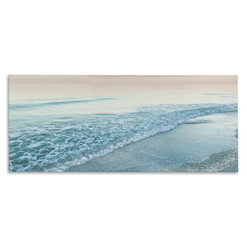 Luminous Sunset Beach Coastal Landscape, 17 x 40 Inch Canvas Wall Art | Amazon (US)