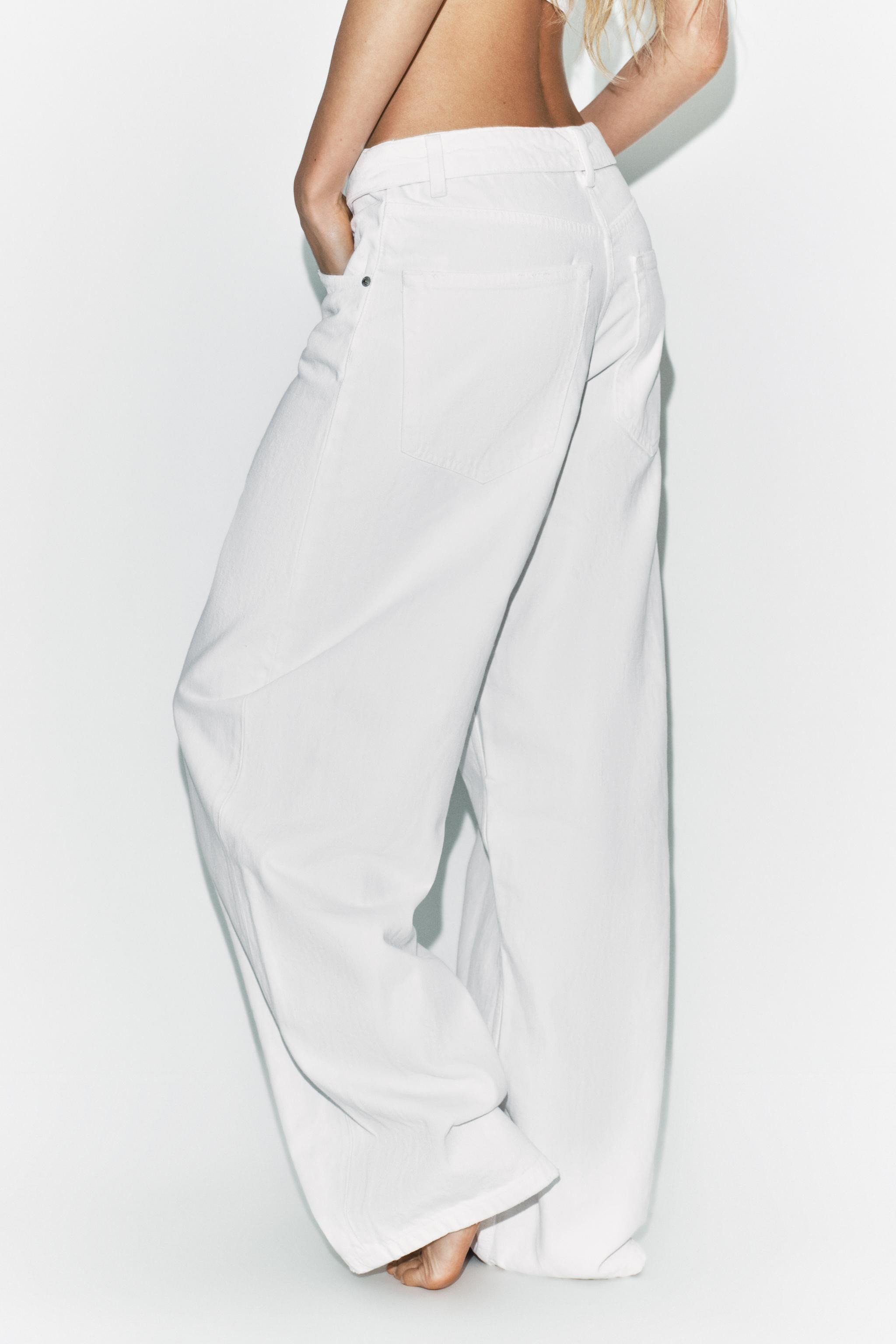 TRF FOLDED WAIST MID-WAIST JEANS | Zara UK
