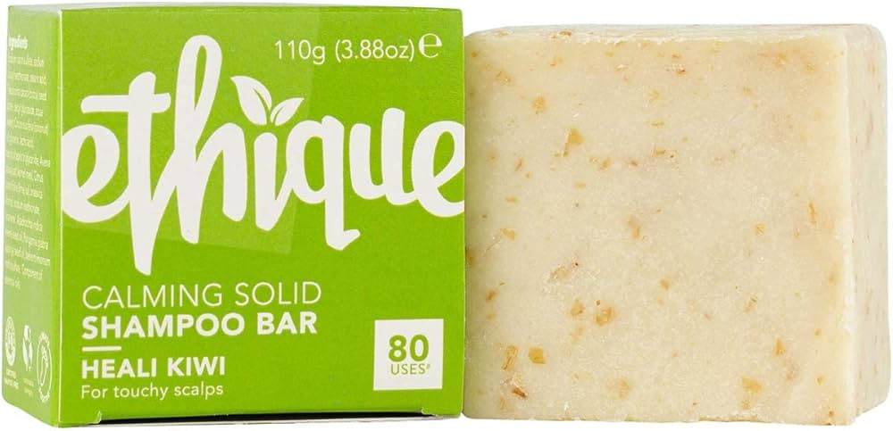 Ethique Heali Kiwi Calming Solid Shampoo Bar for Touchy Scalps - Plastic-Free, Vegan, Cruelty-Fre... | Amazon (US)