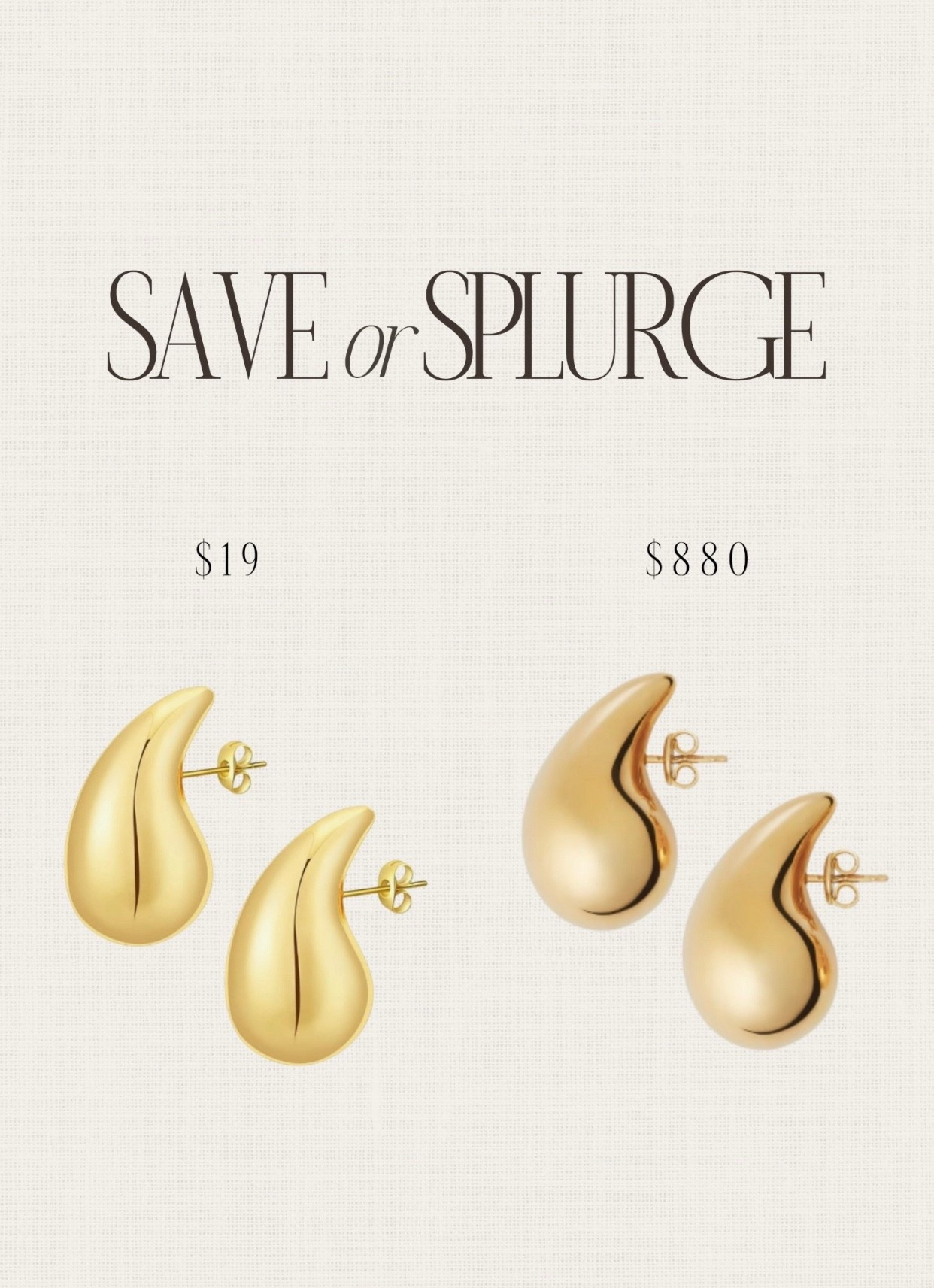 Save or Splurge! 🙌🏻 I have these amazing earrings and love them plus the price is incredible. #stylinbyaylin

#LTKBeauty #LTKootd #LTKgrwm