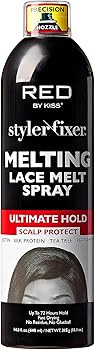RED By Kiss Styler Fixer Melting Lace Melt Spray, Ultimate Hold, Scalp Protection, Fast Drying & ... | Amazon (US)