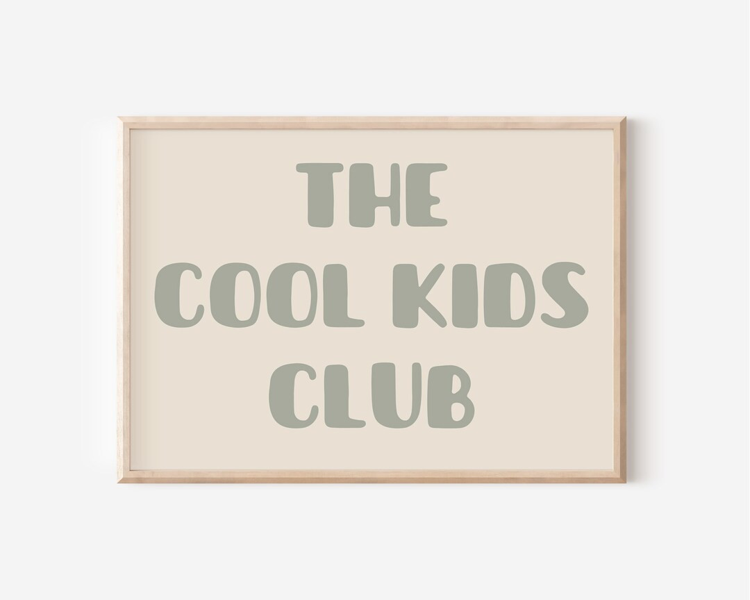The Cool Kids Club Sage Green Kids Room Play Room Decor Playroom Sign Playroom Wall Decor Lets Pl... | Etsy (US)