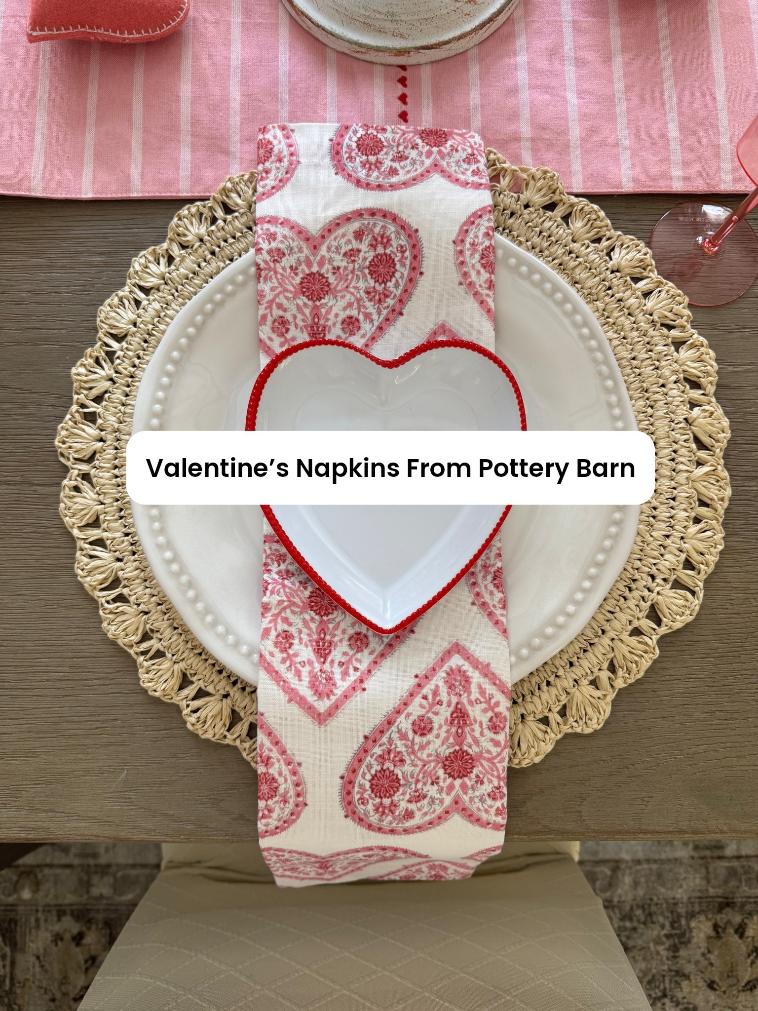 I have napkins from everywhere but pottery barn quality is just.. chef’s kiss ✨💕

Valentine’s Day tablescape, Valentine’s Day decorations, Valentine’s Day decor, Valentine’s Day table, galentine’s table, galentine’s decor, heart napkins, pink table decor, valentines napkins, Valentine’s Day napkins, seasonal decor, home decor, heart decor , valentines tablescape, valentines at pottery barn, pottery barn decor, spring at pottery barn, pottery barn, pottery barn napkins

#LTKValentine #LTKHome #LTKSeasonal