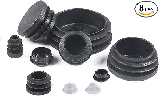 208 Pieces Mixed Sizes Round Plastic Plugs,Pipe Tubing End Cap, Round Plastic Tubing Plug, Durabl... | Amazon (US)