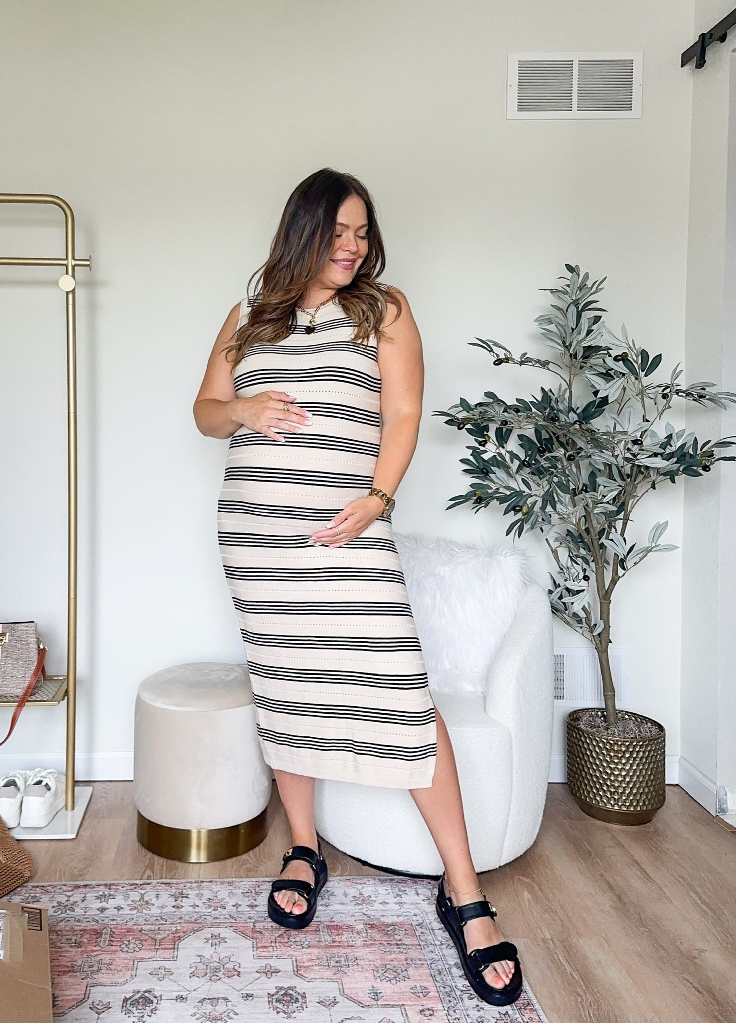 Bump friendly non maternity knit midi dress from Amazon. Wearing size large

#LTKBump #LTKStyleTip #LTKFindsUnder50