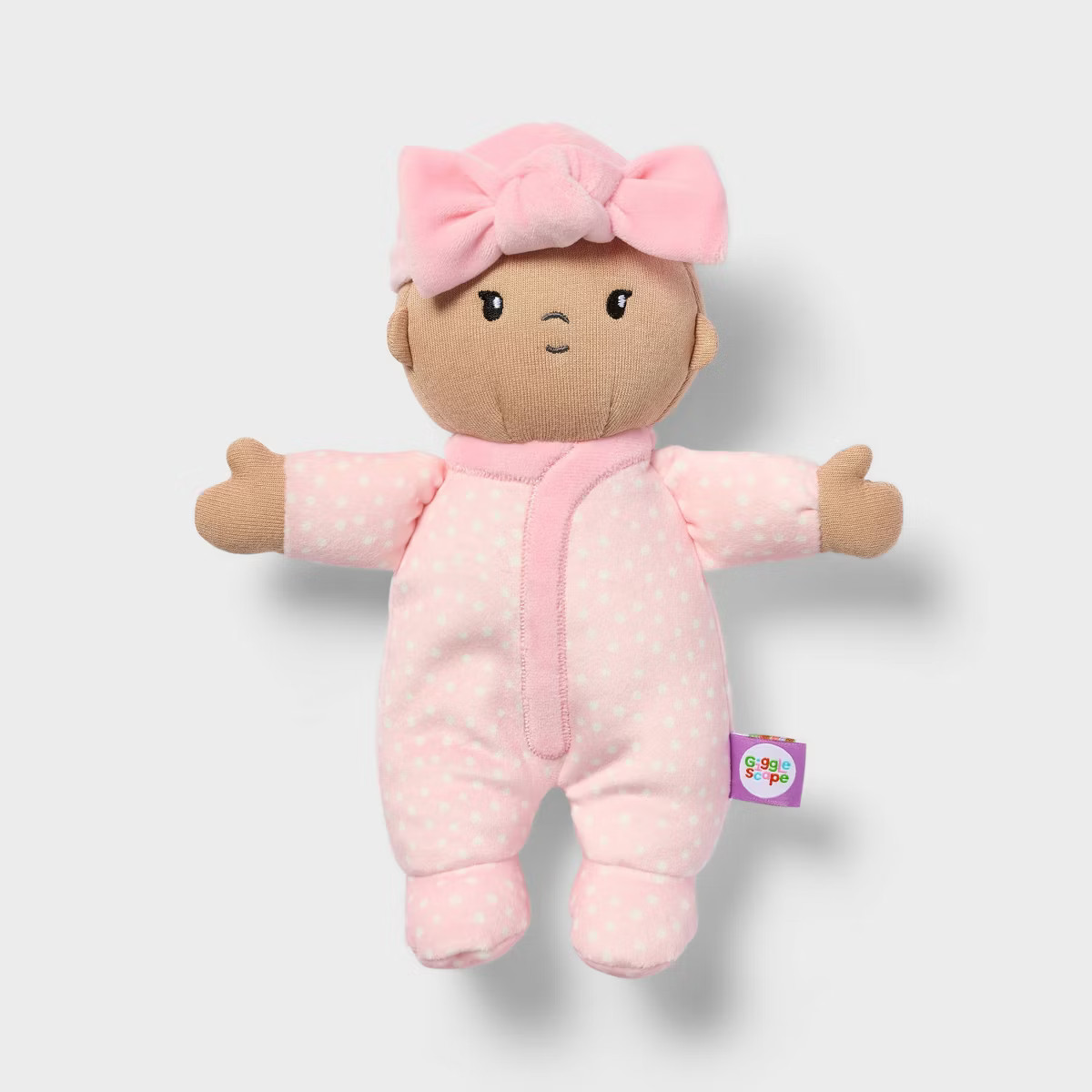 8" Girl Soft Little Baby Doll Pink Dot Pajamas - Gigglescape™ | Target