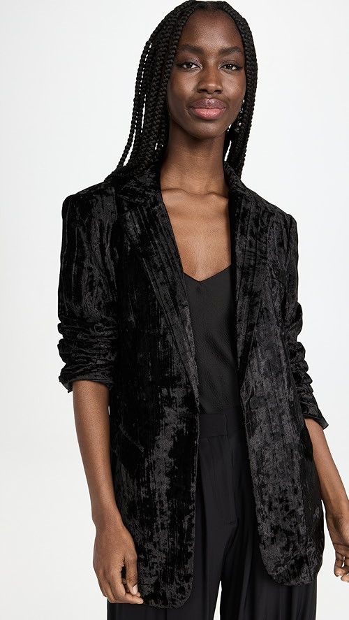 endless rose Pleated Velvet Blazer | SHOPBOP | Shopbop