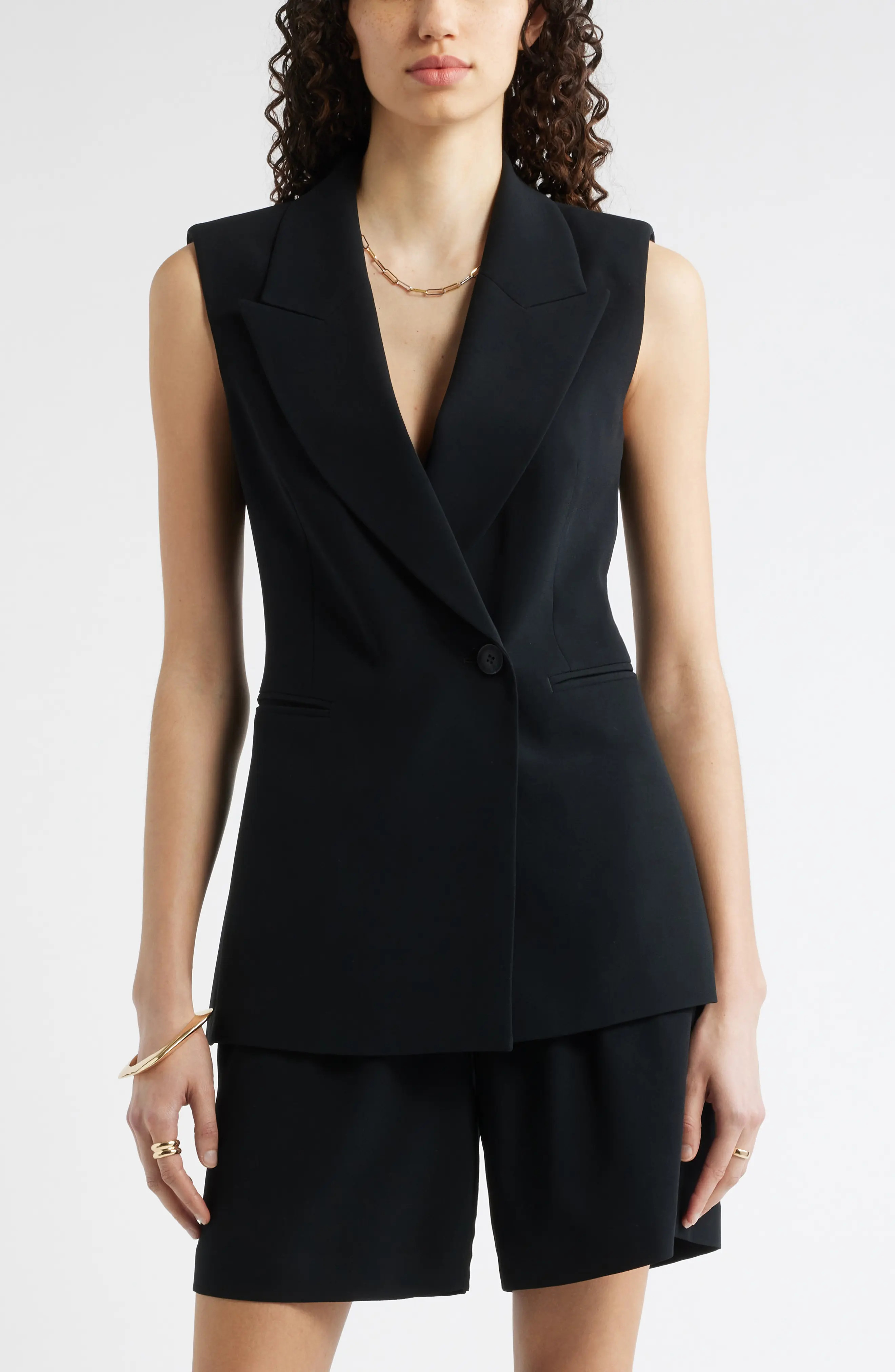 Sleeveless Crepe Blazer (Women) | Nordstrom | Nordstrom
