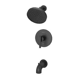 Pfister Contempra 1-Handle Tub and Shower Faucet Trim Kit in Matte Black (Valve Not Included) LG8... | The Home Depot