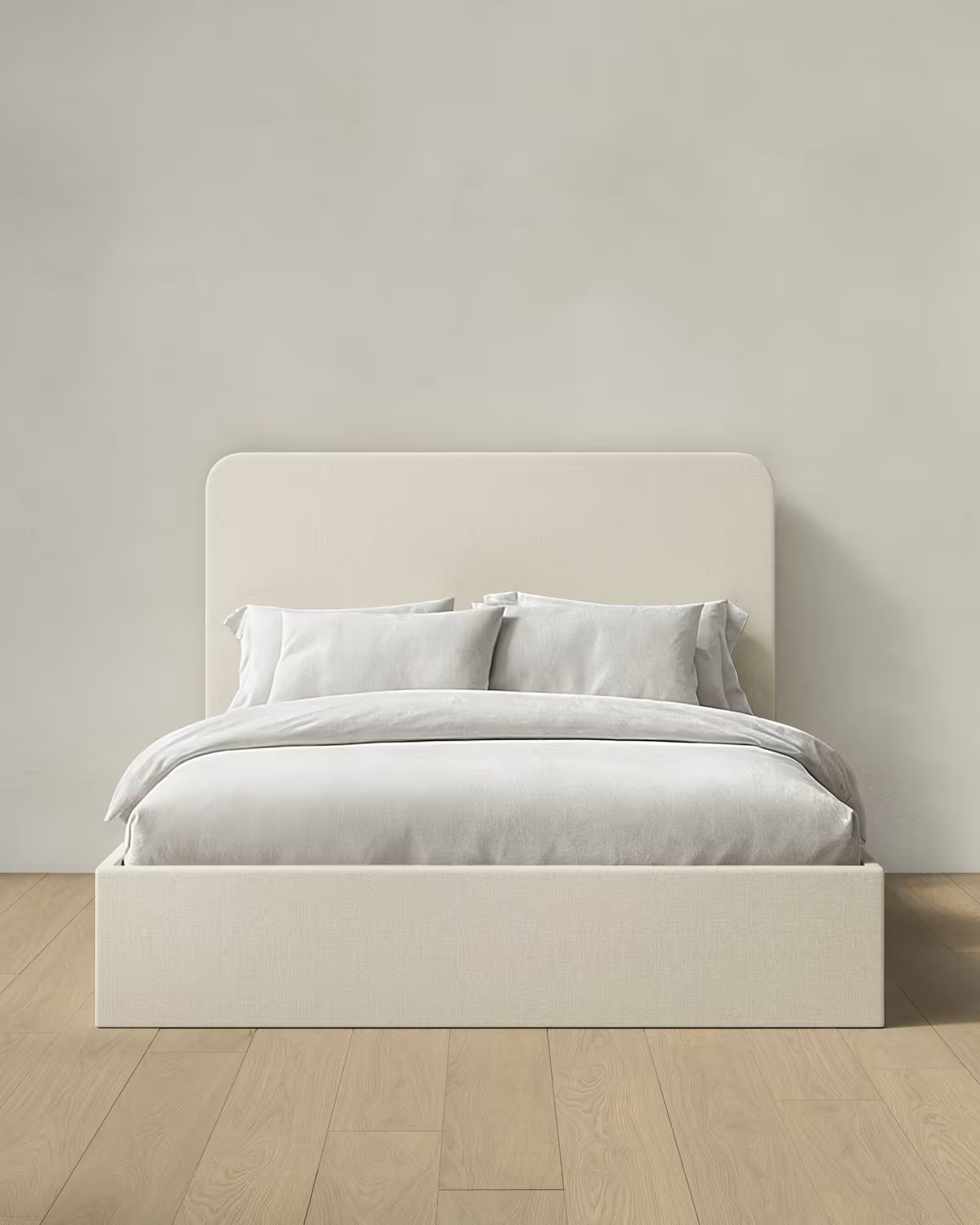 100% Linen Curved Bed in Canvas | Quince