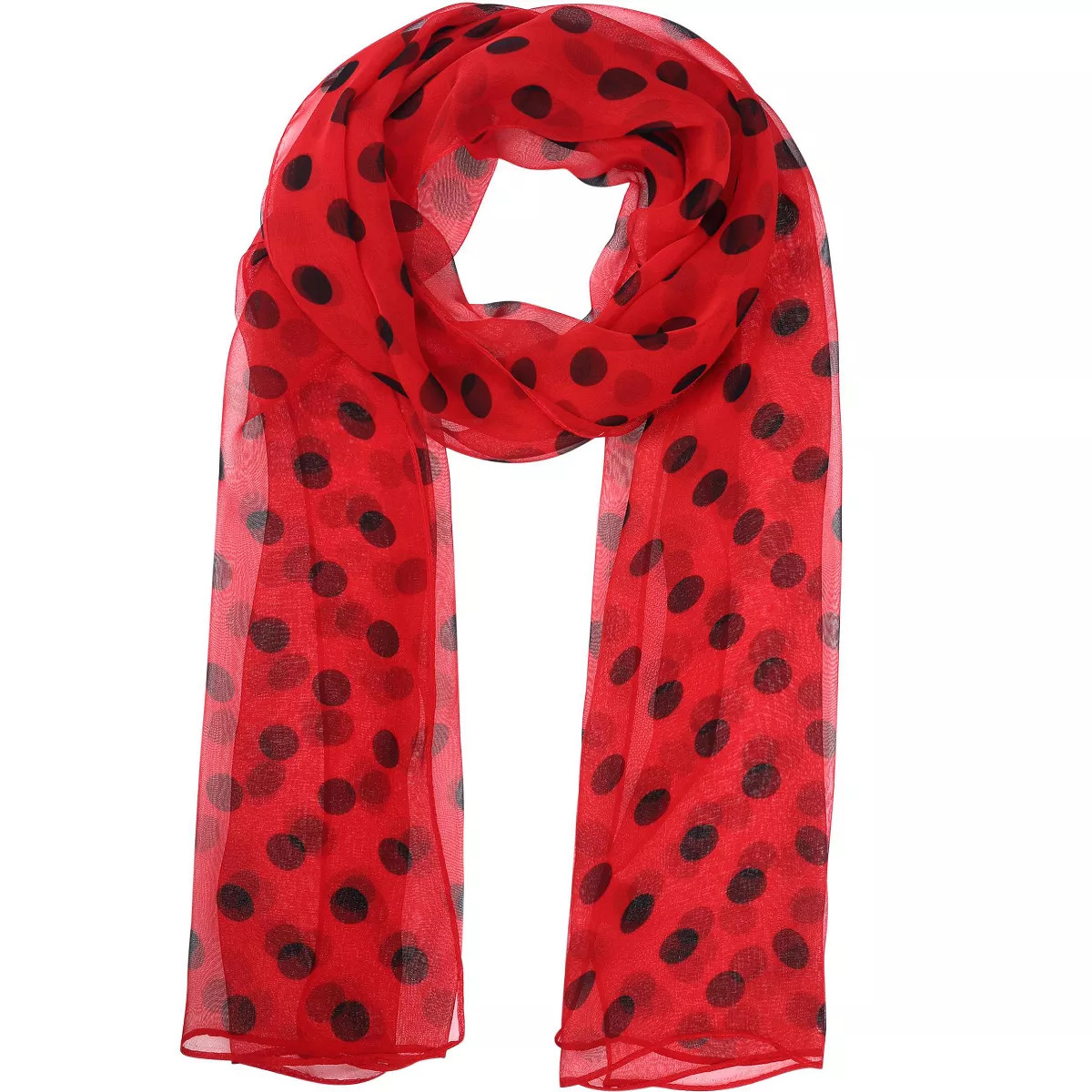 INSPIRE CHIC Women's 1950s Polka Dots Chiffon Retro Lightweight Soft Sheer Long Scarves for All S... | Target
