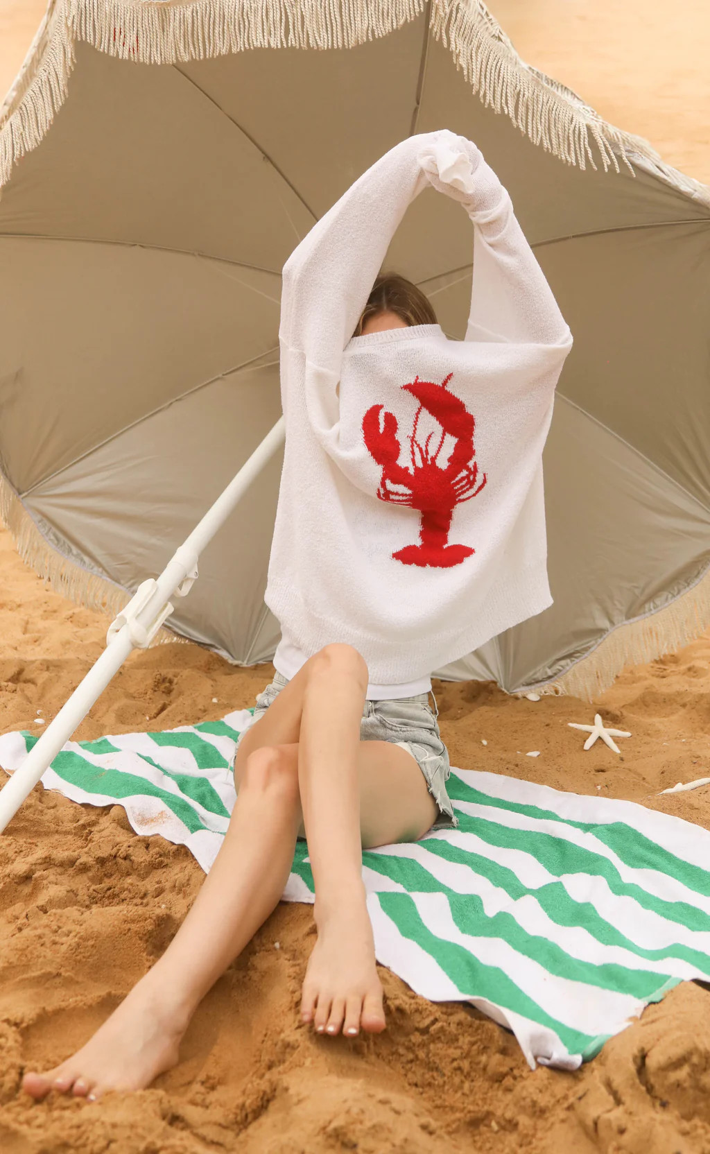 show me your mumu: woodsy sweater - lobster knit | RIFFRAFF