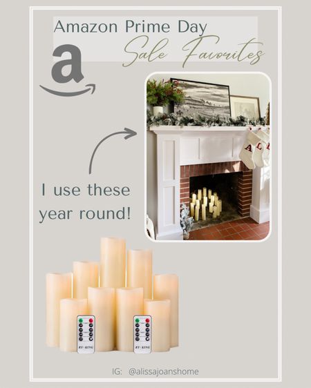 Amazon Prime Day is Tomorrow! 

These battery-powered candles are dimmable, and can be synced and turned on and off via a remote. They are a safe alternative to a real fire, kid friendly, and look real!  I use them year-round, and they are especially lovely around the holidays! 

Make sure to buy a pack of batteries as well! I always get a large pack of the Amazon brand batteries. They’re super cost-effective and last a long time! 

#LTKxPrimeDay #LTKhome #LTKsalealert