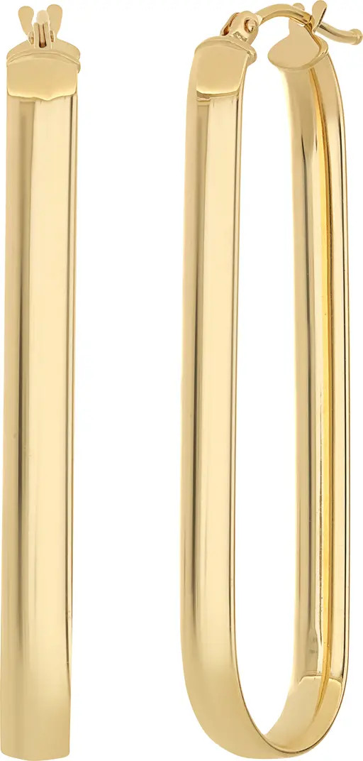Bony Levy Katharine 14K Gold Elongated Hoop Earrings | Nordstrom | Nordstrom
